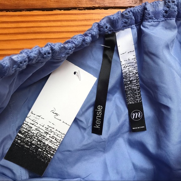 Kensie Periwinkle Blue Eyelet Dress, NWT, M - Picture 10 of 14